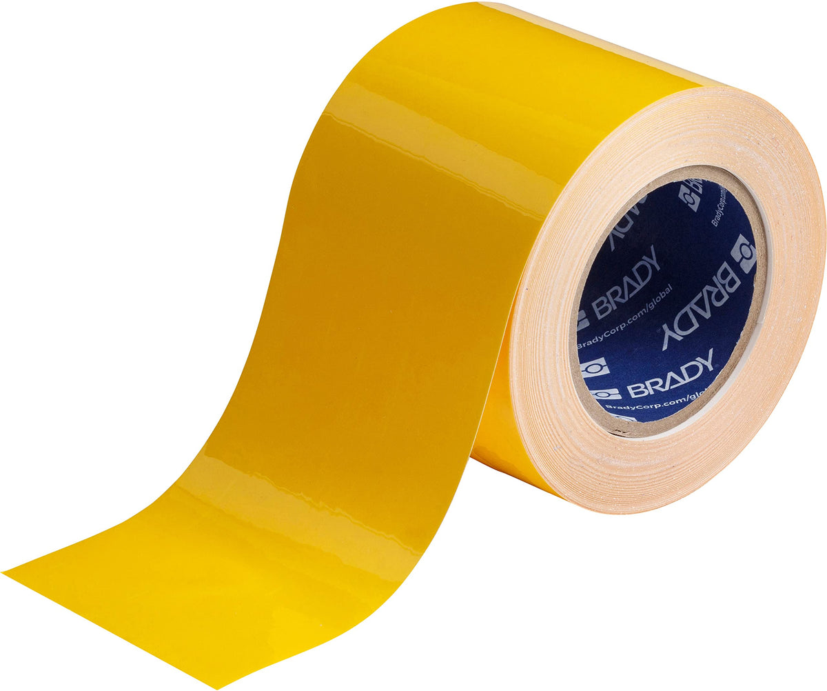 ToughStripe Yellow Floor Marking Tape, 4 Inches x 100 Feet product photo